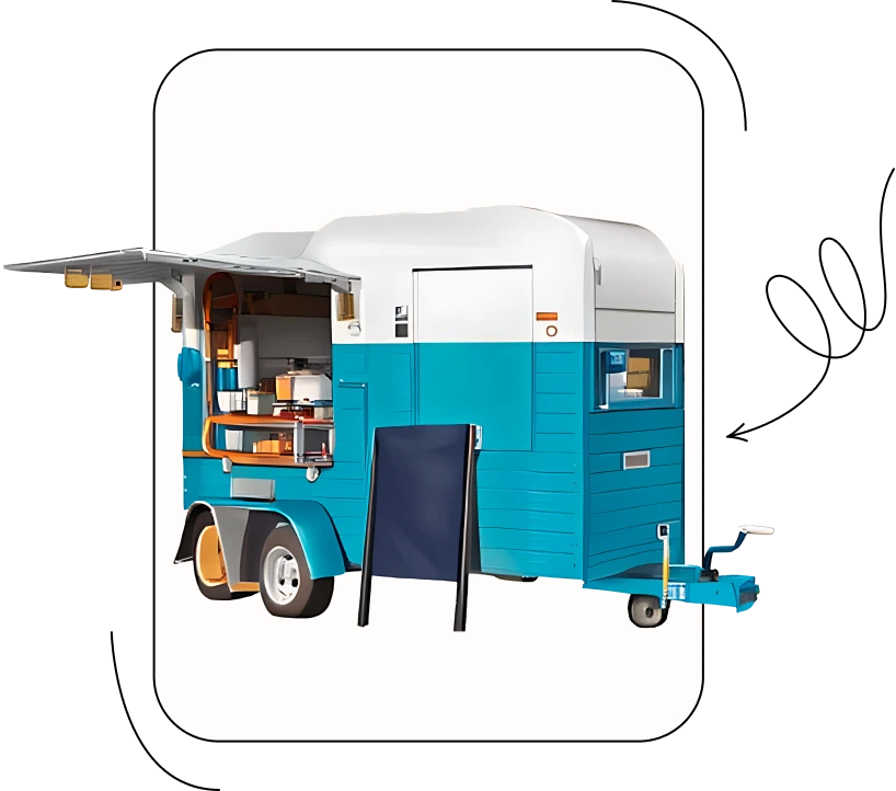 The coffee original truck illustration.